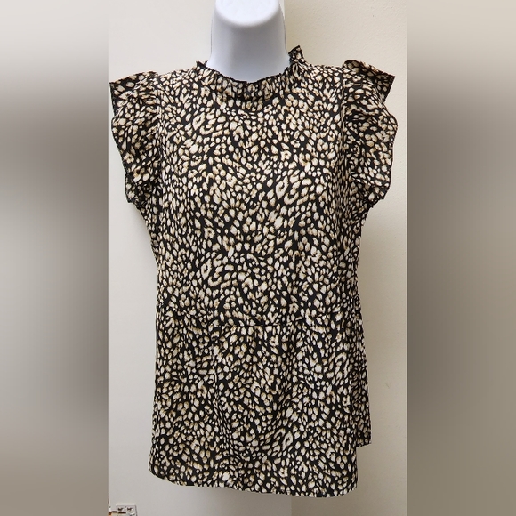 NWOT, Angashion Babydoll, Small, Cap Sleeve Blouse - Picture 4 of 8